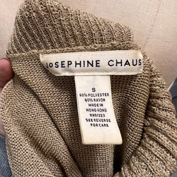 Tan Turtleneck Sleeveless Knit, Small - Picture 4 of 5